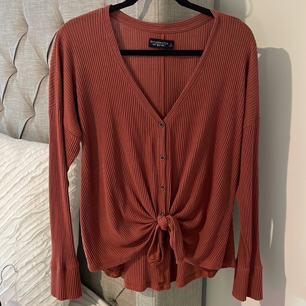 Abercrombie & Fitch Red button-down top